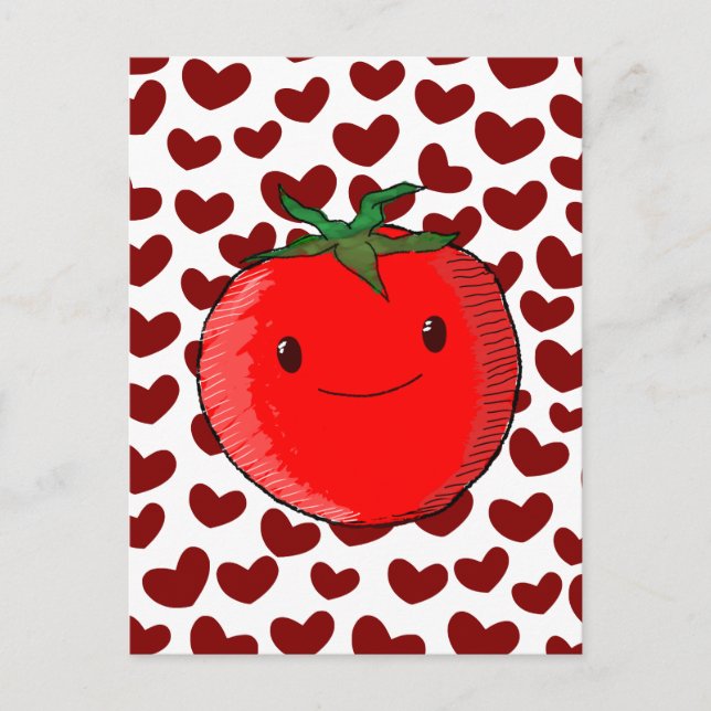 Niedlicher Cartoon Tomato Lover Postkarte (Vorderseite)