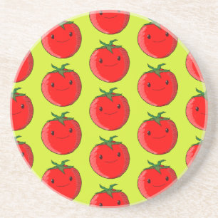 Niedlicher Cartoon Tomato Pattern Getränkeuntersetzer