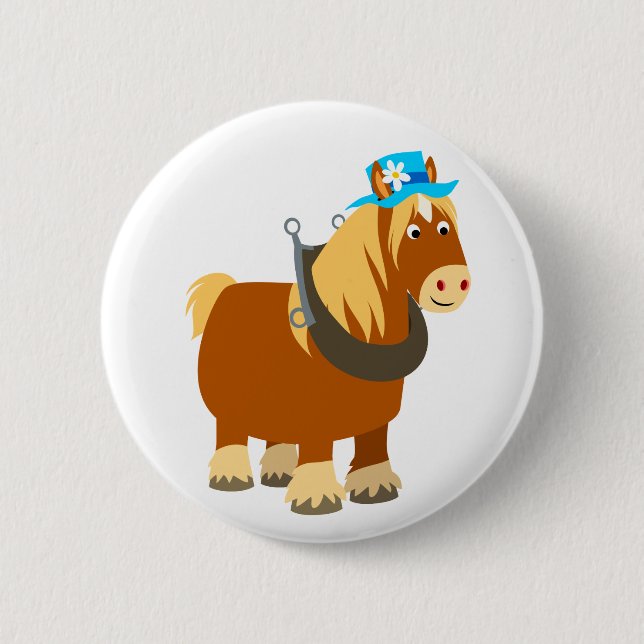 Niedlicher Cartoon Trait Breton Horst Button Abzei (Vorderseite)