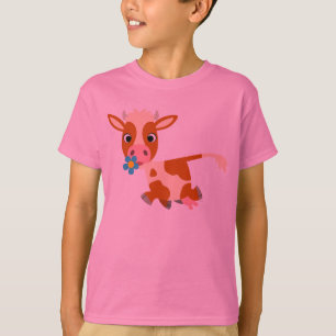 Niedlicher Cartoon Trotting Cow Children T - Shirt
