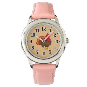 Niedlicher Cartoon Türkei Armbanduhr