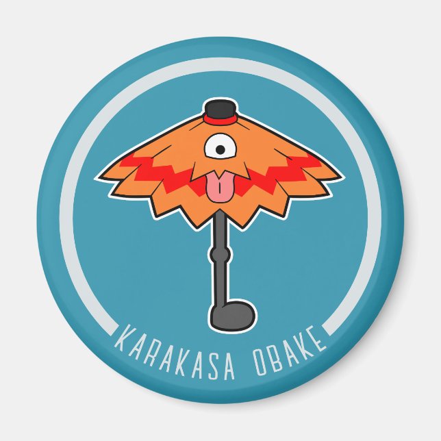 Niedlicher Cartoon Umbrella Ghost | Japanisch Yoka Magnet (Vorne)