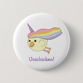 Niedlicher Cartoon Unichicken Knopf Button
