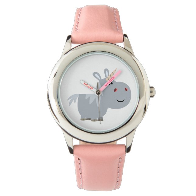 Niedlicher Cartoon Unicorage Armbanduhr (Vorderseite)