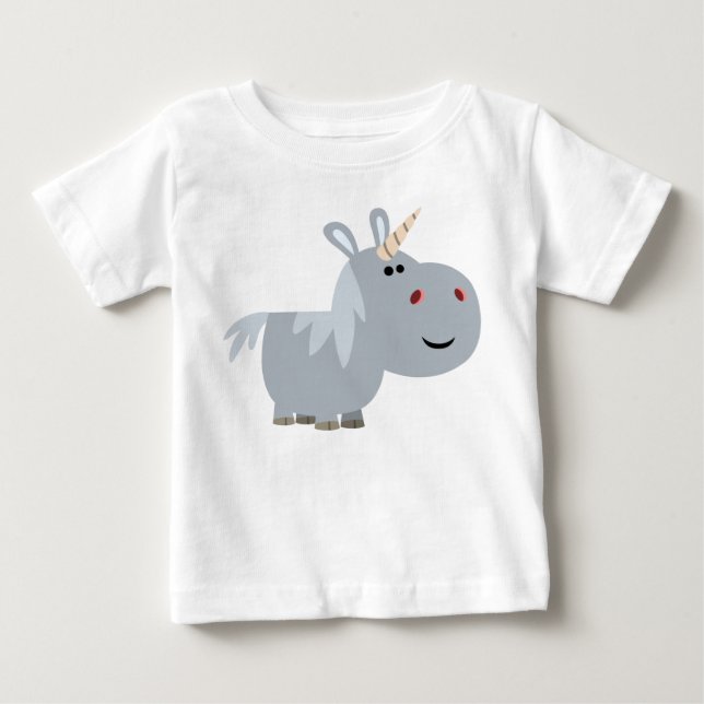 Niedlicher Cartoon Unicorn Baby T - Shirt (Vorderseite)