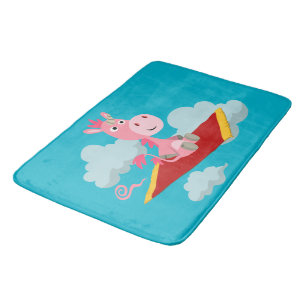 Niedlicher Cartoon Unicorns magischer Teppichboden Badematte