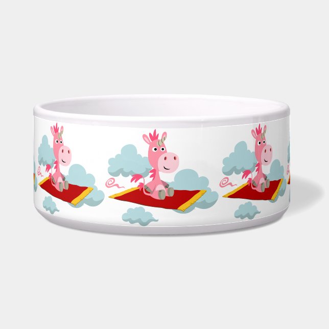 Niedlicher Cartoon Unicorns Zauberteppichbowl Napf (Vorderseite)