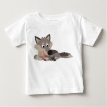 Niedlicher Cartoon Vater Wolf und Pups Baby T - Sh