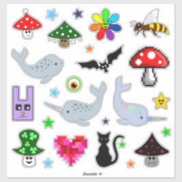 Niedlicher Cartoon - Vinyl Stickers Aufkleber