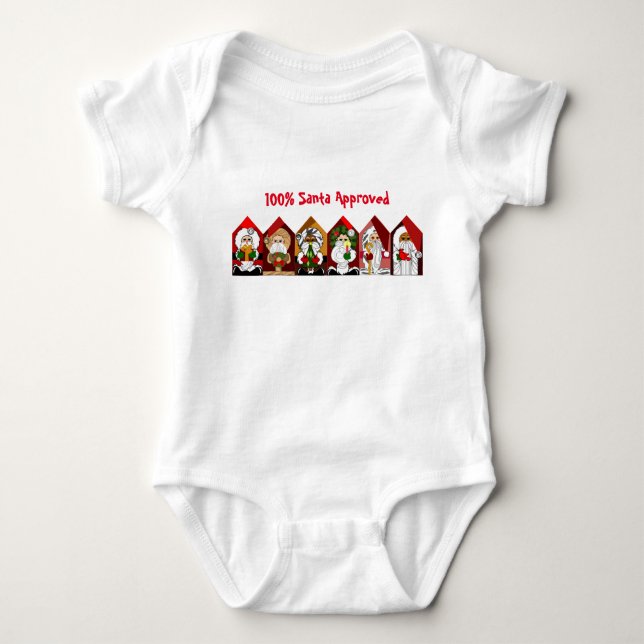 Niedlicher Cartoon Weihnachten Baby Strampler (Vorderseite)