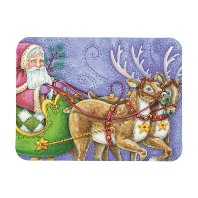 Niedlicher Cartoon Weihnachten Magnet (Horizontal)