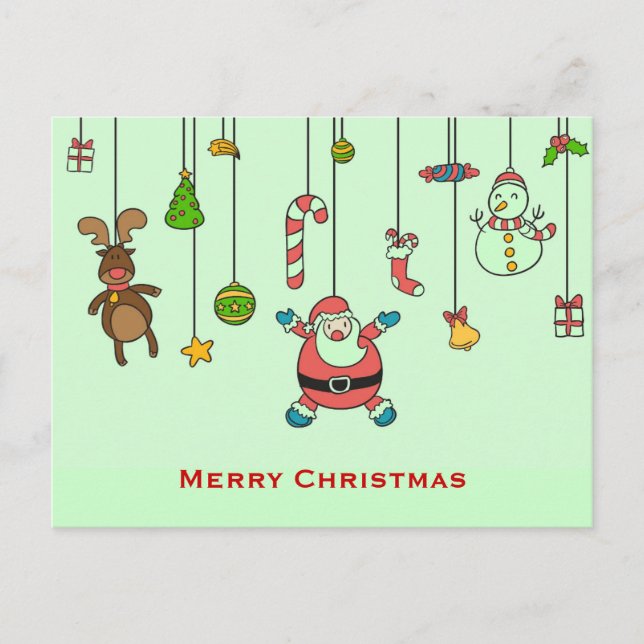 Niedlicher Cartoon Weihnachten und Freunde Weihnac (Vorderseite)