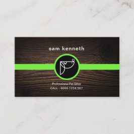 Niedlicher Cartoon-Welpen-hölzerner Visitenkarte