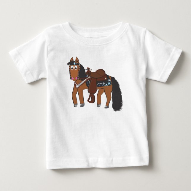 Niedlicher Cartoon Western Baby T-shirt (Vorderseite)