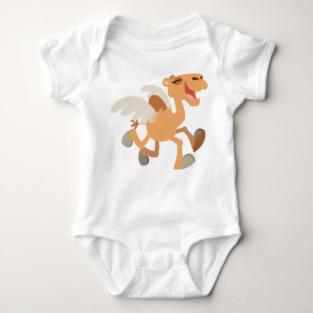 Niedlicher Cartoon Winged-Camel Baby Strampler (Vorderseite)