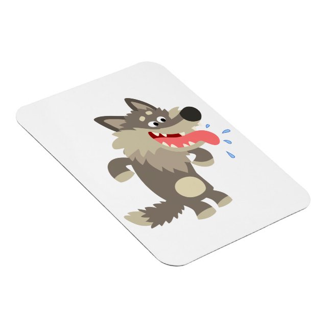 Niedlicher Cartoon Wolf Flexible Magnet (Rechte Seite)