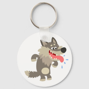 Niedlicher Cartoon Wolf Schlüsselanhänger