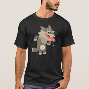 Niedlicher Cartoon Wolf T - Shirt