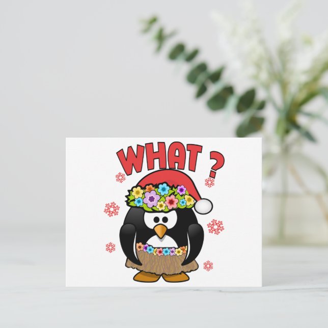 Niedlicher Cartoon Xmas Postkarte (Stehend Vorderseite)