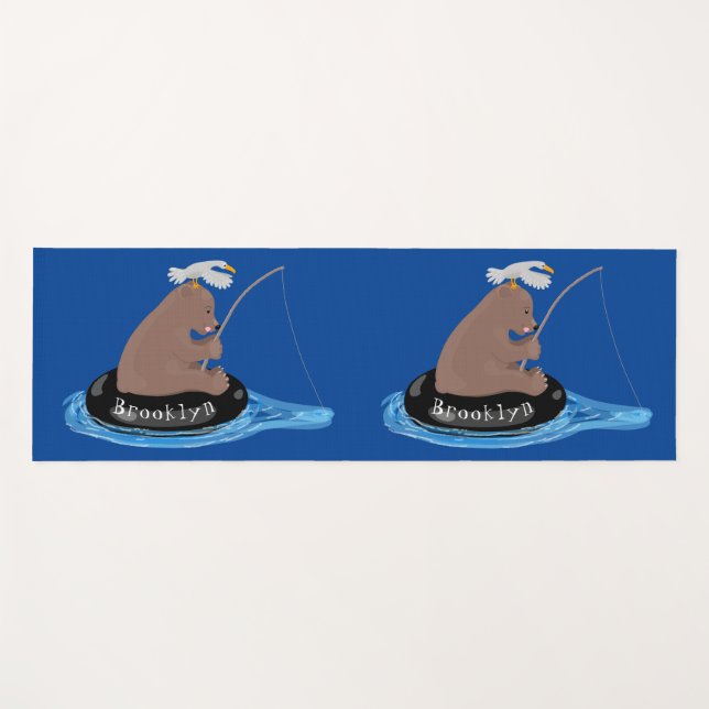 Niedlicher Cartoon Yogamatte (Vorderseite (Horizontal))