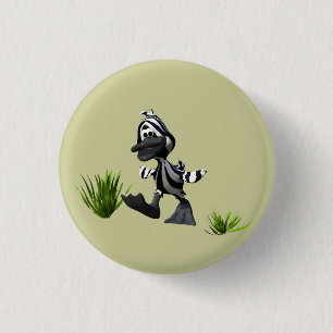 Niedlicher Cartoon Zebra Duck Button