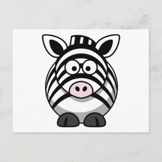 Niedlicher Cartoon Zebra Postkarte