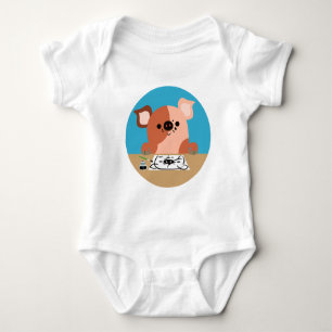 Niedlicher Cartoon Zeichnend Piglet Baby Bekleidun Strampler