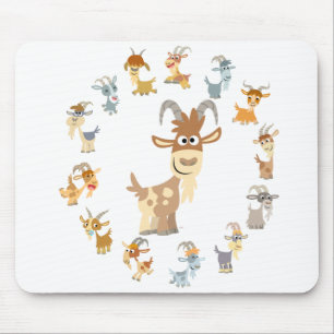 Niedlicher Cartoon-ZiegeMandala Mousepad