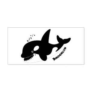 Niedlicher Cartoon zur Illustration von Wal Gummistempel
