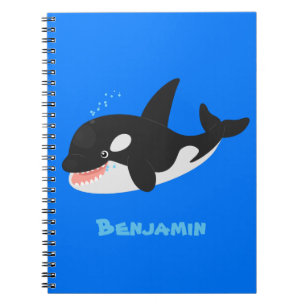 Niedlicher Cartoon zur Illustration von Wal Notizblock