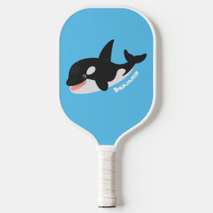 Niedlicher Cartoon zur Illustration von Wal Pickleball Schläger