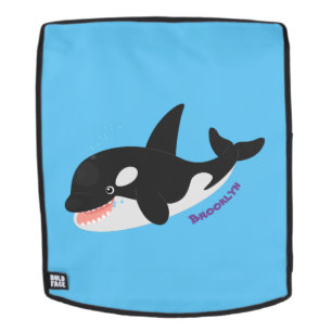 Niedlicher Cartoon zur Illustration von Wal Rucksack