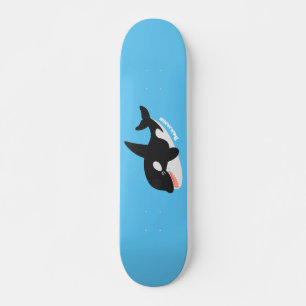 Niedlicher Cartoon zur Illustration von Wal Skateboard