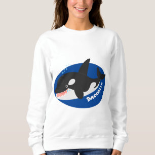Niedlicher Cartoon zur Illustration von Wal Sweatshirt