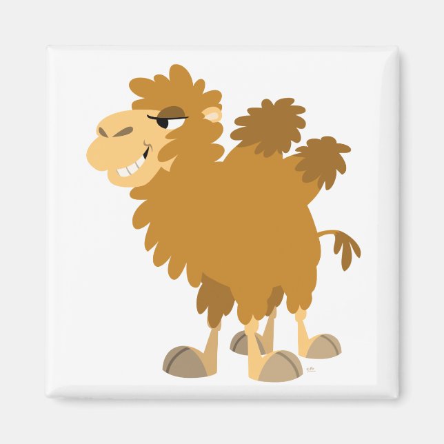 Niedlicher Cartoon Zwei-Humpte Camel Magnet (Vorne)