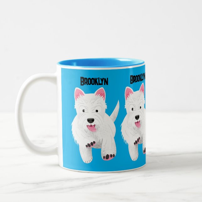 Niedlicher Cartoon Zweifarbige Tasse (Links)