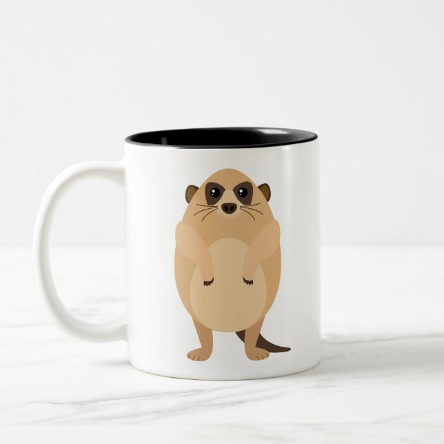Niedlicher Cartoon Zweifarbige Tasse (Links)