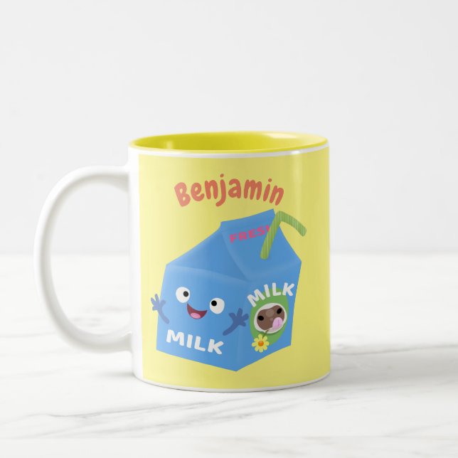 Niedlicher Cartoon Zweifarbige Tasse (Links)