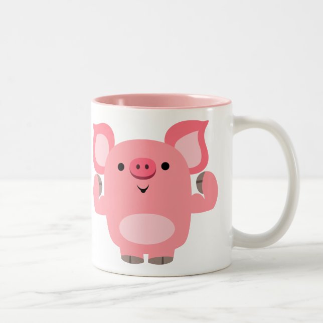 Niedlicher Cartoon Zweifarbige Tasse (Rechts)