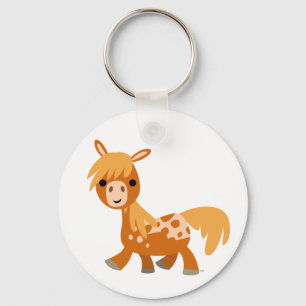 Niedlicher Cartoonappaloosa-Pony-Schlüsselanhäng Schlüsselanhänger