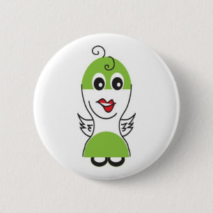 Niedlicher Cartoonbirdie-Knopf Button