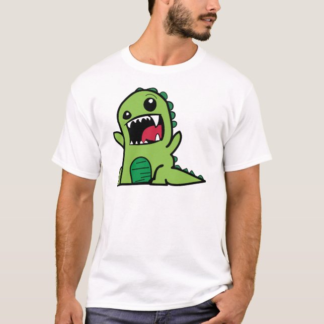 Niedlicher Cartoondinosaurier T-Shirt (Vorderseite)