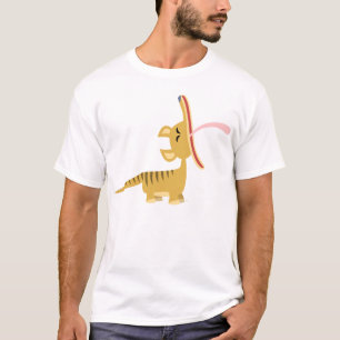 Niedlicher Cartoongähnender Thylacine-KinderT - T-Shirt