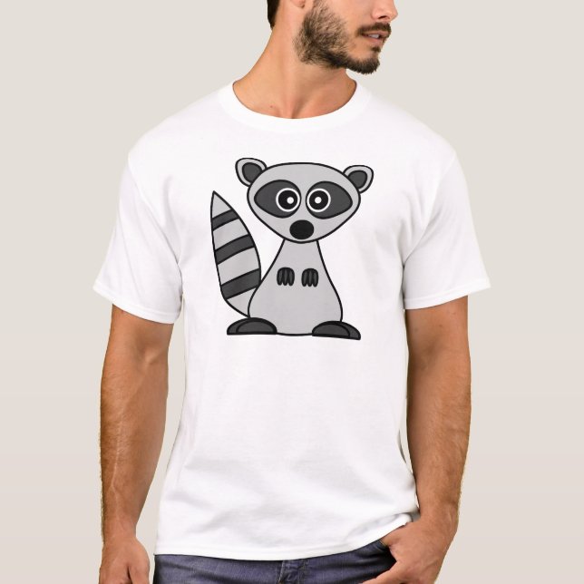 Niedlicher CartoonRaccoon T-Shirt (Vorderseite)