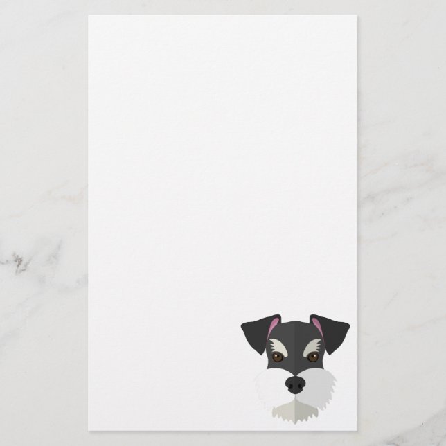 Niedlicher CartoonSchnauzer! Briefpapier (Vorderseite)