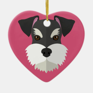 Niedlicher CartoonSchnauzer! Keramikornament