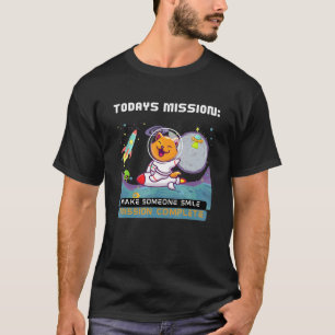 Niedlicher Cat Astronaut mit inspirierendem Zitat T-Shirt
