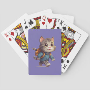Niedlicher Cat Cartoon Spielkarten