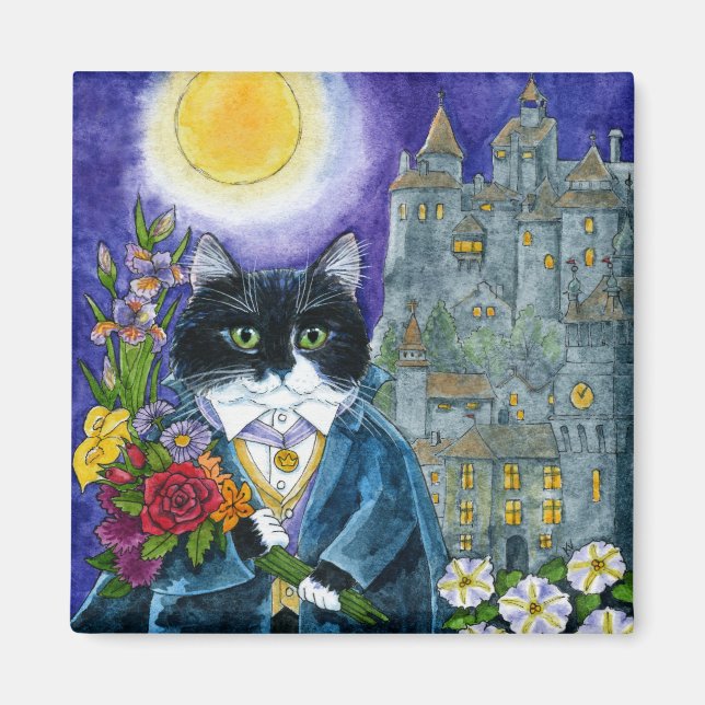 Niedlicher Cat Dracula Vampire Nosferatu-Magnet Magnet (Vorne)