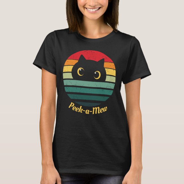Niedlicher Cat Face Flüchtige Blick a Mew T - Shir T-Shirt (Vorderseite)